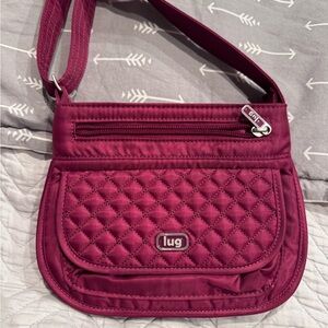Small Lug Quilted Crossbody Bag - Pink
